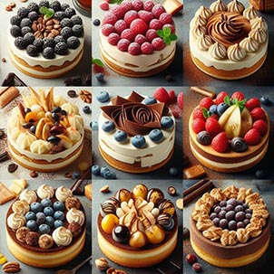 Varios tipos de tarta tiramisú